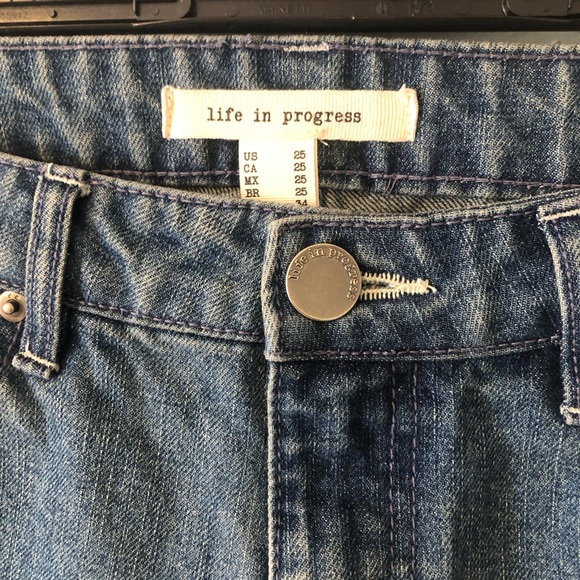 Life in Progress destroyed distressed Ankle Jeans pants size 25 - Picture 2 of 13